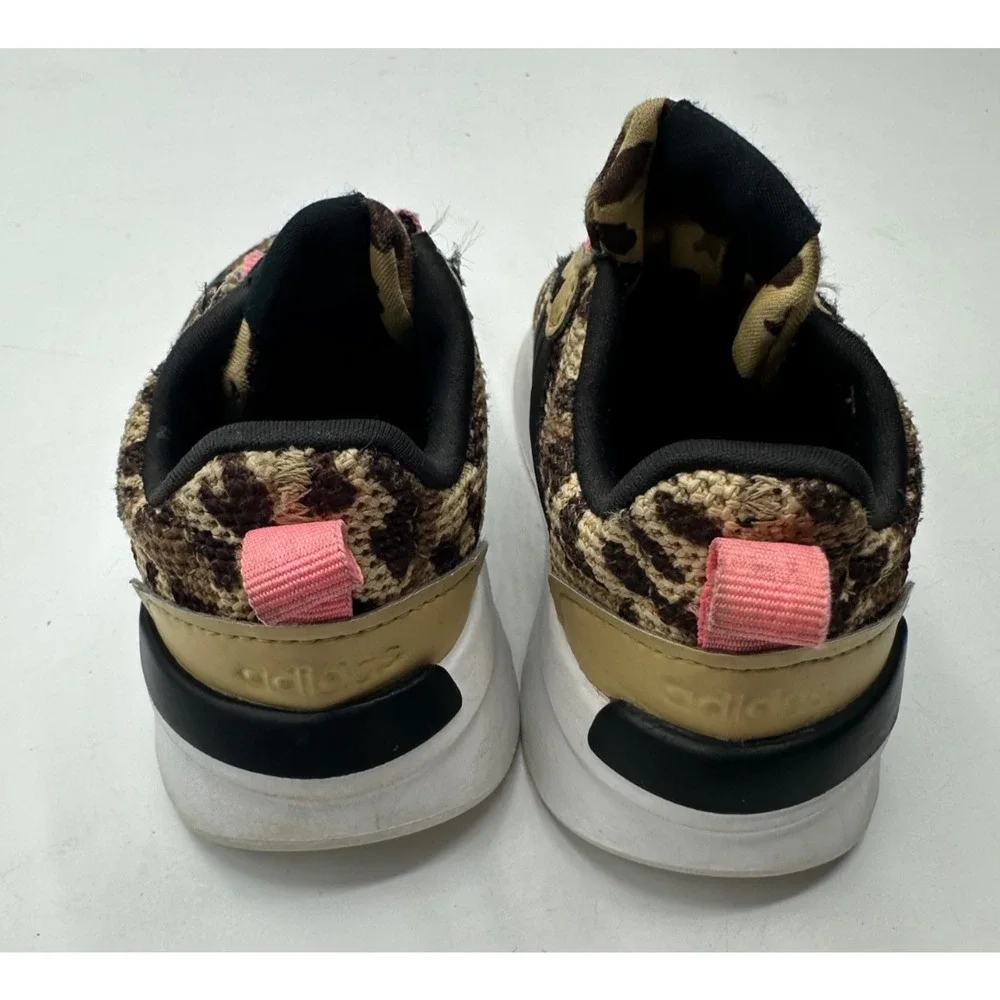 Adidas Leopard Cheetah Pink Childrens Trainers 5K Racer TR 21 Size 5